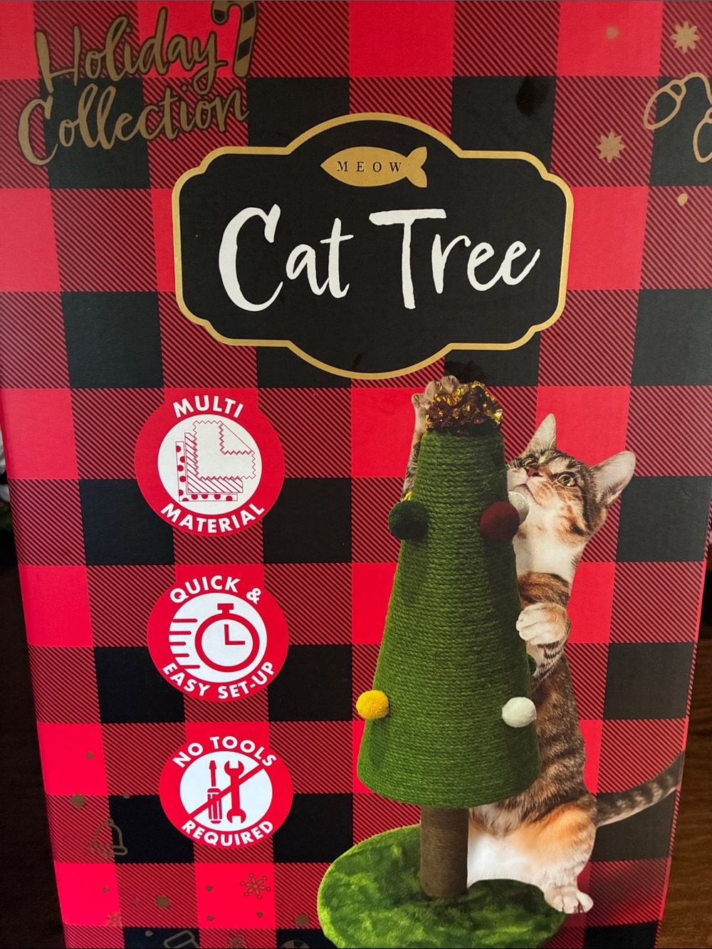 Cat Tree Holiday Edition - Green Cat Tree